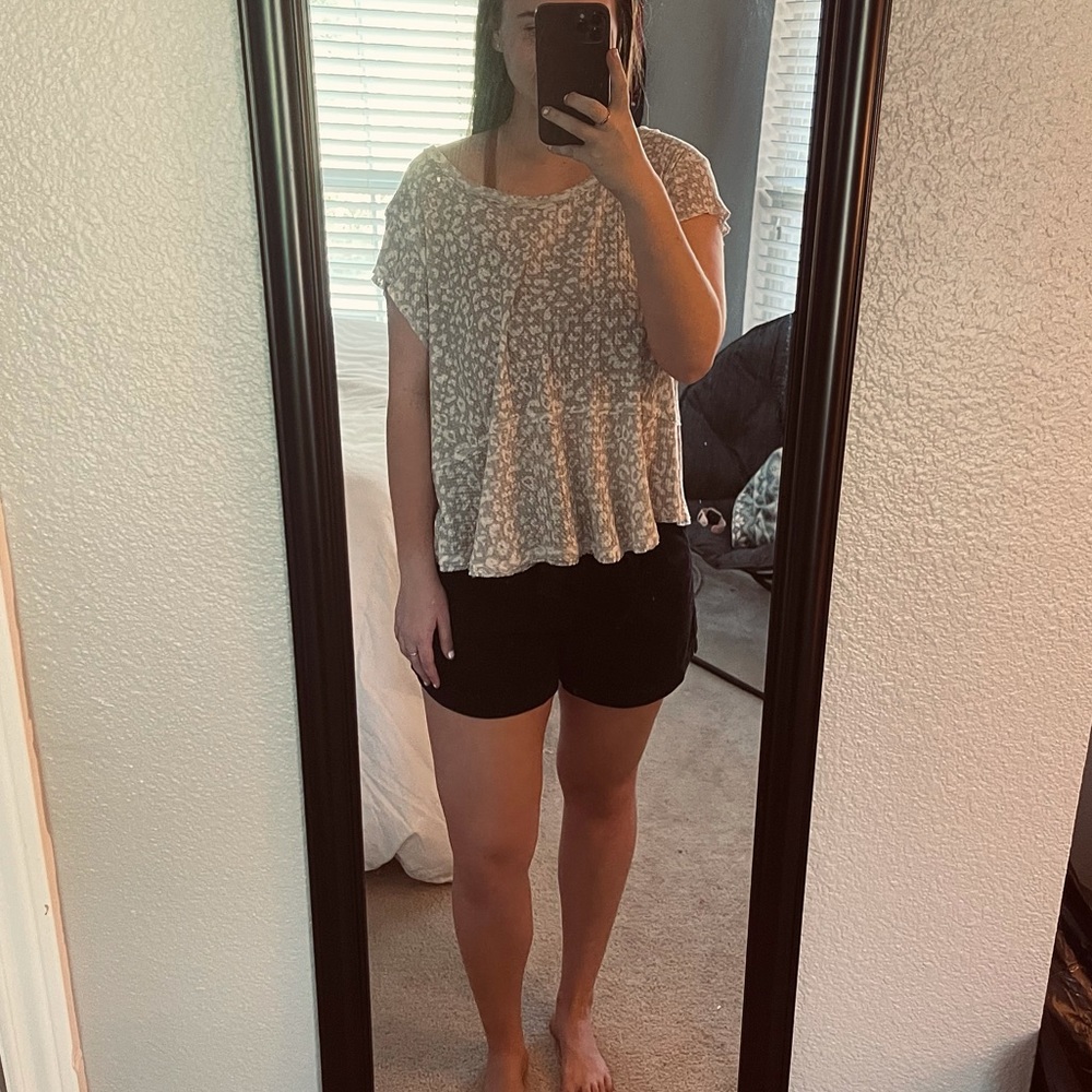 3 for $30 Altar’d State Cheetah Print Waffle Top - Picture 10 of 11